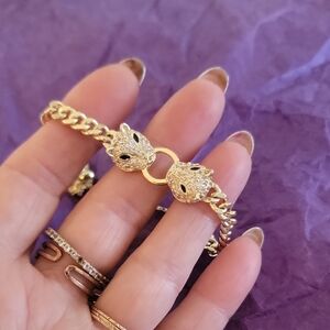 Melinda Maria Elegant Gold Panther Bracelet. Price Firm